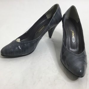 JASMIN Charcoal Grey Vintage Classic Pump Heels